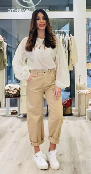 TENSIONE IN PANTALONE OVETTO DRILL