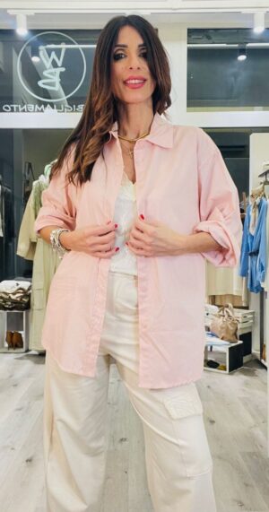KIKISIX CAMICIA OVER POPELINE