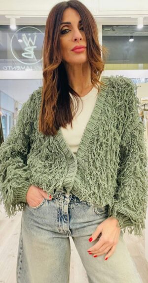 HAVEONE CARDIGAN CON FRANGE