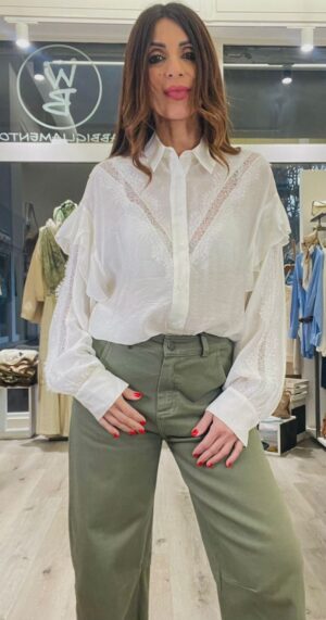 YUO DECIDE CAMICIA MUSSOLA PIZZO