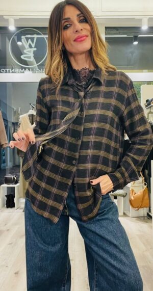 KIKISIX CAMICIA QUADRI CRAVATTA