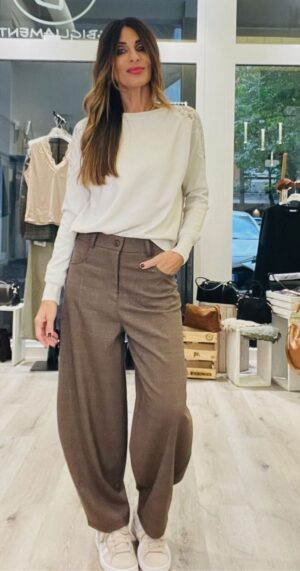 KIKISIX PANTALONE BALLOON CHECK