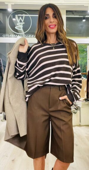 KIKISIX MAGLIA CASHEMERE RIGHE